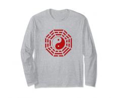 Specchio Bagua Feng Shui Yin Yang Simbolo per gli amanti di Tai Chi Maglia a Manica