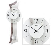 AMS w7426 Orologio a pendolo al quarzo, legno, multicolore, 80 x 35 x 20 cm