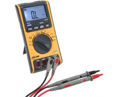 InLine® 21723 Multimetro Digitale 5-In-1 con Misuratore di Temperatura, Umidità, Luminosità e Acustico Integrato, Sicurezza Cat III, Nero