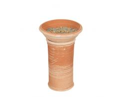 Biscottini Posacenere da Esterno con Sabbia 62x42x42 cm - Posacenere da Esterno a Colonna in Terracotta - Portacenere da Esterno