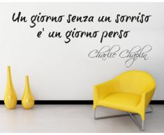 Adesiviamo 480-M Charlie Chaplin Un giorno senza sorriso è un giorno perso Adesivo da parete Vinyl Wall Stickers Decals