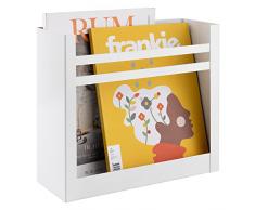 Navaris Portariviste da Parete 30x27x11cm - Porta Riviste Ferro Battuto - Portagiornali Pensile - Espositore Schedario per Giornali Lettere Documenti