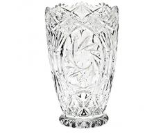 Vaso, vaso da fiori, vaso cristallo "MARINA", trasparente, 17,5 cm, cristallo al piombo, stile moderno (GERMAN CRYSTAL powered by CRISTALICA)