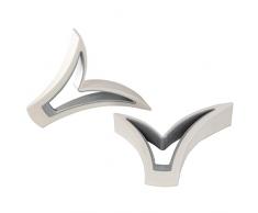 SOFTERFIX, Cuneo utilizzabile a piedi nudi, fermaporta, gancio porta, fermaporta (2, bianco)