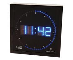 Balance HE-CLOCK-27 Orologio da Parete a LED, Argento, plastica