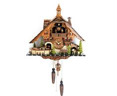 CLOCKVILLA HETTICH-UHREN Foresta nera orologio a cucù casa della foresta nera quarzo mobile treno musica