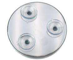 Fantasia - Specchio ingranditore in metallo con 3 ventose, fattore di ingrandimento 7x