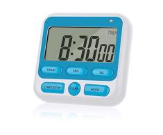 QUMOX Timer da cucina digitale magnetico da cucina con allarme e ampio display LCD HX106