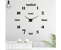 Comius Sharp Orologio da Parete Fai-da-Te, Moderno Muto Senza Telaio Grande Orologio, 3D Adesivo Orologio Parete Decorazione, Facile da Montare Usato per Decorare La Parete Vuota per Casa, Ufficio