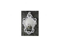 Lnxp Esclusivo specchio da parete barocco antico barocco rococò REPRO, bianco, 50 x 76
