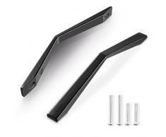 Niviy 10 Pezzi Maniglie Per Mobili Nero Maniglia da Cucina in Alluminio Distanza Tra i Fori 128MM Adatto Per la Decorazione di Mobili da Cucina, Bagno, Armadio e Camera da letto（Con Viti 25MM & 35MM）