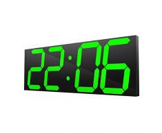 Orologio da Parete Digitale con Telecomando, Orologio da Parete Digitale Grande Molto Grande Display LED, Orologio da Parete Elettronico per Uso Domestico Orologio Specchio Digitale LED 100-240 V