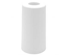 WAGNER Fermaporta VULKANO BIG - Diametro Ø 40 x 73 mm I Fermaporta a pavimento / a muro da avvitare I Fermaporta bianco in stile retro in gomma piena - 15207321