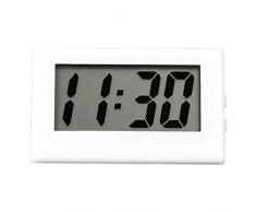 holexty Mini Orologio,Orologio a Batteria Piccolo Muto | Orologio LCD per Auto Digitale con Batteria a Bottone Mini Orologio automobilistico per Tavolo da Ufficio