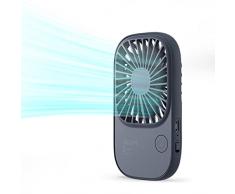 JISULIFE Ventilatore Portatile, Mini Ventilatore, Ventilatore USB Ricaricabile con 3 Velocità, Ventilatore per Ciglia a Batteria per Ragazze Bambini Donne Uomini Viaggi Blu