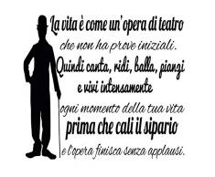 Vinilo pared decorativo, pegatina pared frase en Italiano LA VITA È COME UN’OPERA DI adesivi murali frasi in italiano citazione, decorazione da Muro,Wall Stickers DC-058-IT