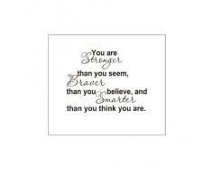 WALL STICKER CARTA PARATI ADESIVO DECAL NERO FRASE INGLESE