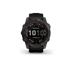 Garmin Orologio GPS fēnix® 7X Sapphire Solar, Schwarz-Schiefergrau Titan