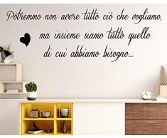 Adesivi murali frasi Famiglia Possiamo avere tutto ciò che vogliamo wall stickers frasi adesive da parete scritte adesive da muro in italiano per casa decorazione adesiva murales da parete amore Casa