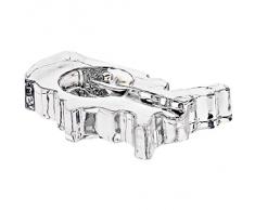 Posacenere, posacenere cristallo, sigaro, sigaretta, collezione "THE ROCK", 16,5 x 11,5 cm, trasparente, stile moderno (GERMAN CRYSTAL powered by CRISTALICA)