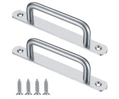 2 Pezzi Maniglia Porta Scorrevole,Maniglie per Porte Scorrevoli per Porta per Cassetti Porte Armadietto Armadio Garage Esterno Interne - 192MM