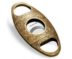 CIGARLOONG - Taglia sigari, Lama in Acciaio Inossidabile incisa, Doppio Taglio Bronzo