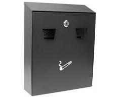 Cablematic bz93-vces Posacenere da parete per esterni, Nero, 258 x 77 x 320 mm