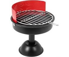 COM-FOUR® posacenere in metallo con design mini grill - posacenere grill - posacenere per uso esterno - regalo per fumatori - portasigarette (1 pezzo - griglia)