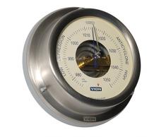 Delite Blu Barometro da Parete con Flangia, 127 mm, in Acciaio Inox