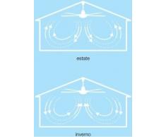Zephir ZFR4107M Ventilatore da Soffitto con Lampada, Legno, Marrone