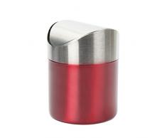 Kitchnexus, Mini cestino dei rifiuti, In acciaio inox, A secchio, Con coperchio basculante Red