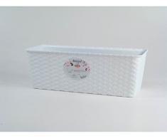 Stefanplast Balconetta Vaso Fioriera Natural Lunghezza Cm 40 Colore Bianco