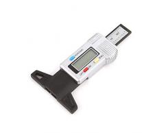 Profondimetro digitale per pneumatici, profondimetro digitale per pneumatici 0-25,4 mm/1 pollice, profondimetro digitale con display LCD, per camion, auto, misuratori profondità del battistrada