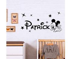Adesivi Murali Nome personalizzato con stelle Adesivo Murale cameretta bambini Decorazione da muro Wall Stickers Personalizzati nursery bambina bambino adesivo nome personalizzabile
