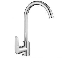 Rubinetto da cucina, rubinetti da cucina universali in ottone placcato, rubinetti per lavello misti a 360° girevoli in cromo con connessione universale, con acqua fredda e acqua calda per una scelta