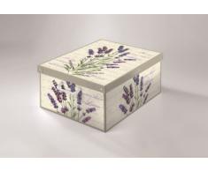 Scatola portabiancheria cm.39x50x24h Decoro Lavanda Lavatelli