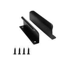 AMONENZ 2 Pezzi Maniglia per Porta Scorrevole, 120mm Maniglia Nera per Armadietto, Moderna Cassetto Curvo Maniglia Pull per Armadi, Cassetti, Porte Balcone