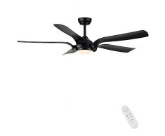 CJOY Ventilatore da Soffitto con Luce e Telecomando, Ventilatore da Soffitto con Luce 142 cm, Ventilatori da Soffitto con Lampada Dimmerabile, Ventilatore da Soffitto Reversibile Estate e Inverno