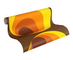 A.S. Création 701312 - Carta da parati in TNT, design retrò anni 70, colore: Marrone/Giallo/Arancione