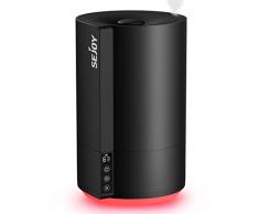 Sejoy Umidificatore Ambiente Bambini Ultrasuoni, Umidificatore Casa, Umidificatore Piante a Nebbia Fredda, Oli Essenziali, Umidità Costante Intelligente, Tre Modalità, Top Fill 4L, 7 Luci Colorate