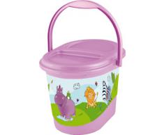 OKT Kids 1180150901200 - Cestino per pannolini con disegno di ippopotamo, colore: Lilla