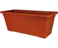 Vaso rettangolare MAXI in polipropilene - 80x39x34H cm - Colore terracotta opaco