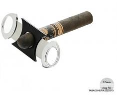 TAGLIASIGARI BILAMA OVALE SUPERPIATTO NERO E CROMATO LUCIDO