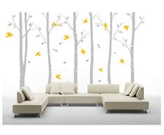 BDECOLL Albero Adesivo Gigante da Parete-Camera da Letto Soggiorno Adesivi da Parete Removibili/Stickers Murali/Decorazione Murale (Grey)