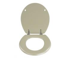 Wenko 20113100 Seduta WC Prima beige sabbia satinato - per WC con cassetta a zaino, MDF (Pannello fibra di legno pressato), 38 x 41.5 cm, Beige
