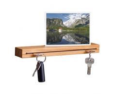 Woods - Pannello appendichiavi in legno, 30 cm, realizzato a mano in Baviera, diversi tipi di legno e modelli a scelta