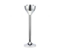 Sfeomi Posacenere a Colonna in Metallo Posacenere con Piedistallo Alto Portacenere da Terra con Due Altezze di 61cm o 42cm Ideale per Balcone Terrazza (Finitura Cromata)