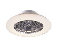 Ventilatore da Soffitto Innovativo UE 5 ANNI GARANZIA Plafoniera Moderna Illuminazione LED Luce Dimmerabile effetto cielo stellato Vortice 3 Intensità Silenzioso Timer Istruzioni Italiano Ø 50 cm