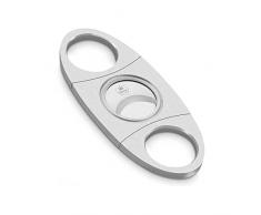 Tagliasigari per Sigari,SLEGE Taglia Sigaro Acciaio INOX Classico,Guillotine Sharp Doppie lame,Taglierina Sigari Cubani, Accessori Sigari per Robustos e Churchill