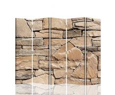 F FEEBY WALL DECOR Paravento Interno Parete Muro 5 Parti unilaterale Astratto Beige 180x175 cm